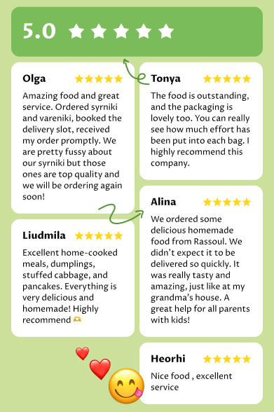 Mobile mockup of Rassoul’s ‘What customers love about us’ section with a 5.0 rating, stacked customer reviews, and a ‘Leave a Google review’ button